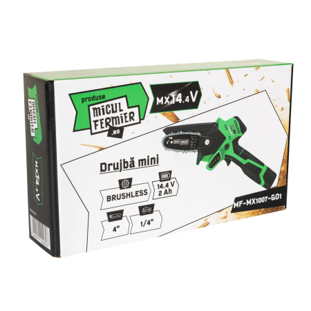 Drujba Mini Pe Acumulator Micul Fermier MF-MX1007-G01, 14.4V, 2 Ah, Lama 4", Brushless [3]
