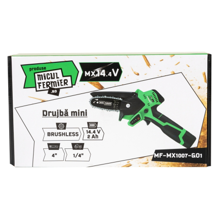 Drujba Mini Pe Acumulator Micul Fermier MF-MX1007-G01, 14.4V, 2 Ah, Lama 4", Brushless [2]