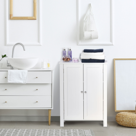  dulap baie, cu doua usi, 60x30x80 cm, alb [1]