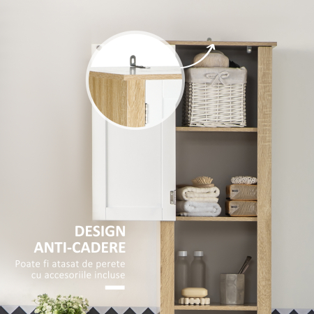  Dulap Baie inalt - Sertar & Rafturi Reglabile, Alb Elegant [6]