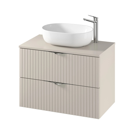 Baza lavoar - Dulap baie suspendat 80 cm pentru lavoar, casmir mat, MDF, Cersanit Tirso