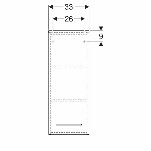 Dulap baie suspendat alb Geberit Selnova Square 1 usa 85 cm [3]