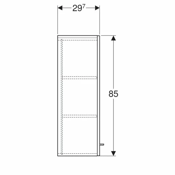 Dulap baie suspendat alb Geberit Selnova Square 1 usa 85 cm [1]