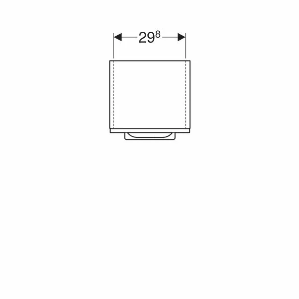 Dulap baie suspendat alb Geberit Selnova Square 1 usa 85 cm [2]