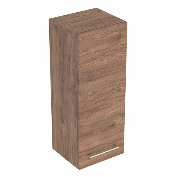 Mobilier pentru baie - Dulap baie suspendat nuc Geberit Selnova Square 1 usa 85 cm