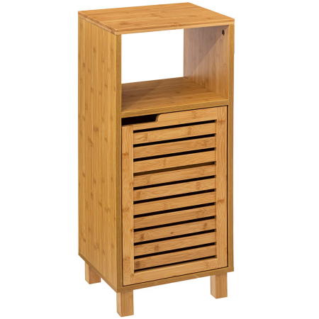 Mobila baie - Dulap baza 5Five Sicela cu rafturi, bambus si MDF, 33x28x80 cm, natur