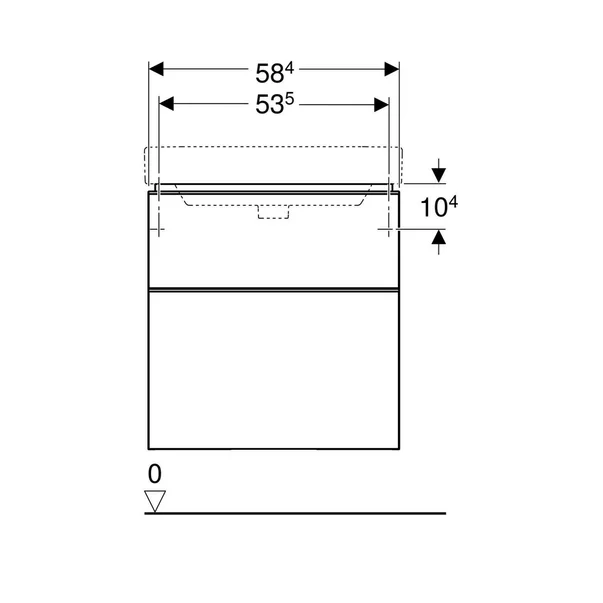 Dulap baza pentru lavoar suspendat Geberit Smyle Square 2 sertare 59 cm [2]