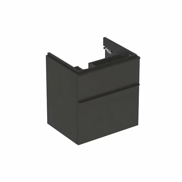 Baza lavoar - Dulap baza pentru lavoar suspendat Geberit Smyle Square lava gri inchis 2 sertare 59 cm