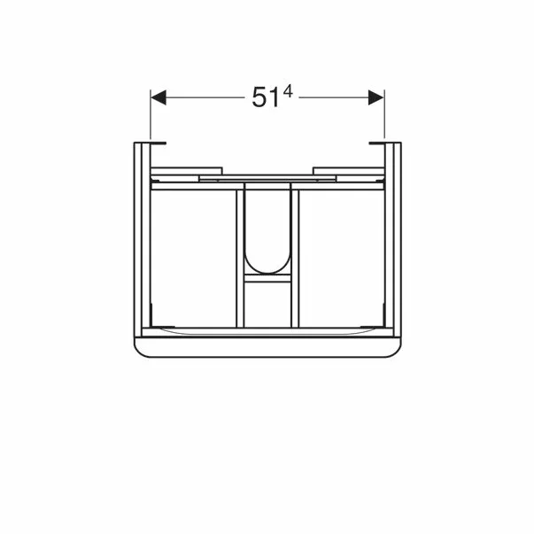 Dulap baza pentru lavoar suspendat Geberit Smyle Square lava gri inchis 2 sertare 59 cm [2]