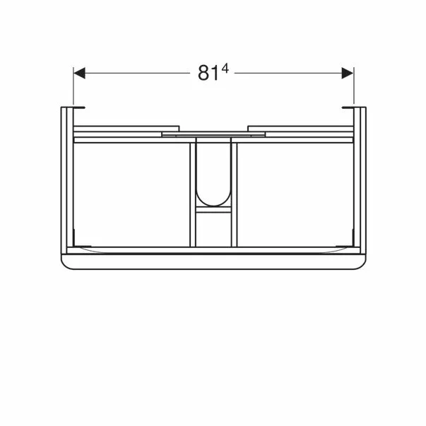 Dulap baza pentru lavoar suspendat Geberit Smyle Square lava gri inchis 2 sertare 89 cm [2]