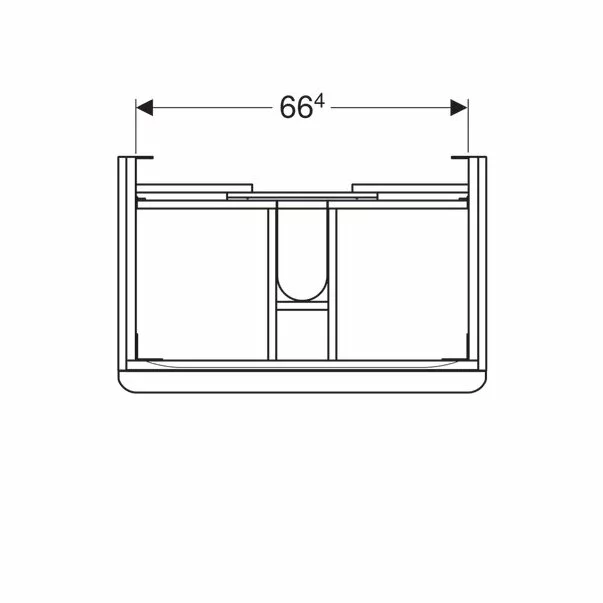 Dulap baza pentru lavoar suspendat Geberit Smyle Square nuc 2 sertare 74 cm [1]