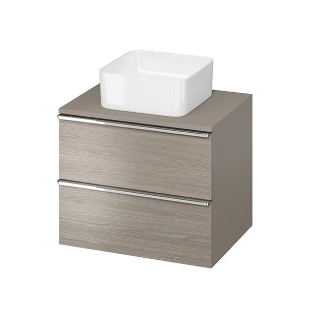 Baza lavoar - Dulap baza pentru lavoar suspendat gri stejar Cersanit Virgo 60 cm