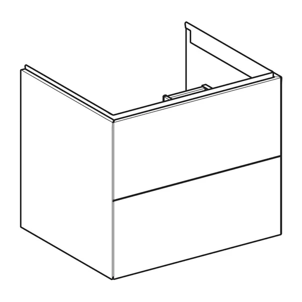 Dulap baza suspendat Geberit One alb mat 60 cm cu 2 sertare [4]
