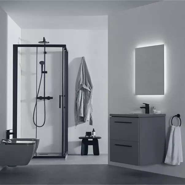 Dulap baza suspendat Ideal Standard i.life B gri quartz mat 2 sertare 60 cm [3]