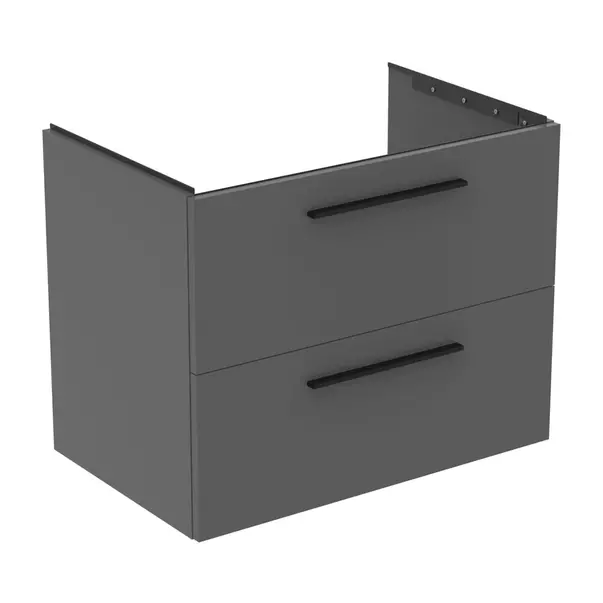 Baza lavoar - Dulap baza suspendat Ideal Standard i.life B gri quartz mat 2 sertare 80 cm