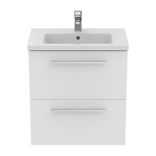 Baza lavoar - Dulap baza suspendat Ideal Standard i.life S 2 sertare alb mat 60 cm