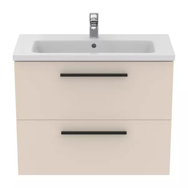 Baza lavoar - Dulap baza suspendat Ideal Standard i.life S 2 sertare bej - nisip 80 cm