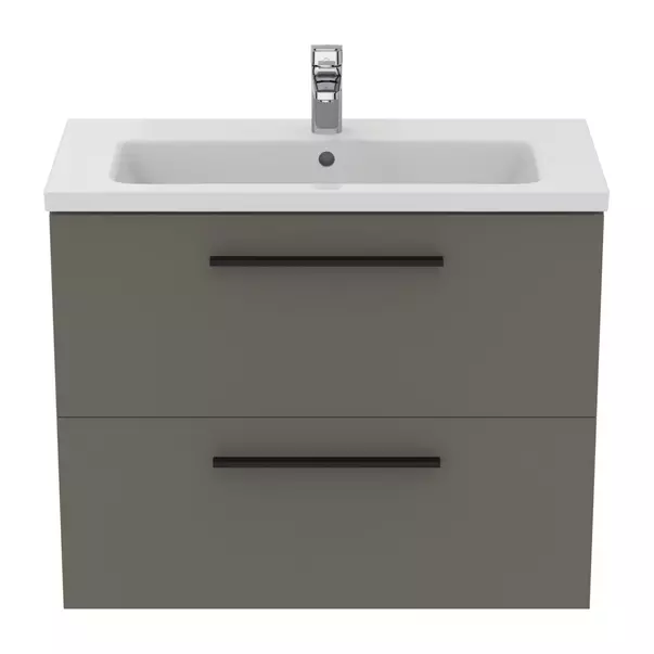 Dulap baza suspendat Ideal Standard i.life S 2 sertare gri 80 cm [2]