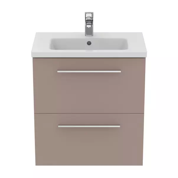 Dulap baza suspendat Ideal Standard i.life S 2 sertare gri - bej 60 cm [3]