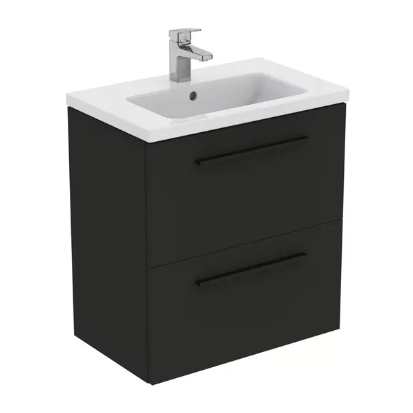 Dulap baza suspendat Ideal Standard i.life S 2 sertare gri carbon 60 cm [3]