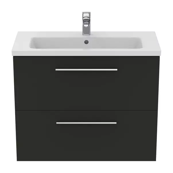 Dulap baza suspendat Ideal Standard i.life S 2 sertare gri carbon 80 cm [3]