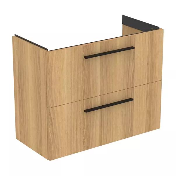 Dulap baza suspendat Ideal Standard i.life S 2 sertare stejar 80 cm [2]