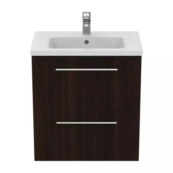 Dulap baza suspendat Ideal Standard i.life S 2 sertare stejar cafeniu 60 cm [1]