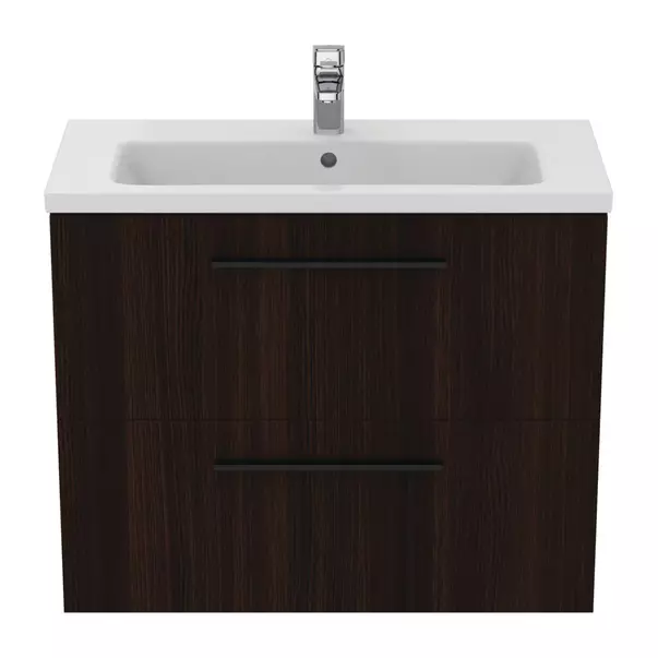 Dulap baza suspendat Ideal Standard i.life S 2 sertare stejar cafeniu 80 cm [2]