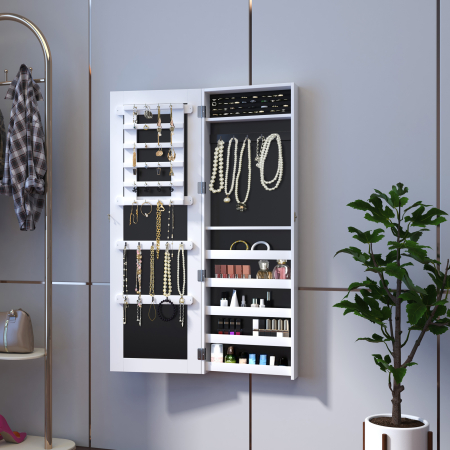  dulap bijuterii cu oglinda, 37x9.5x121 cm, neagra [1]