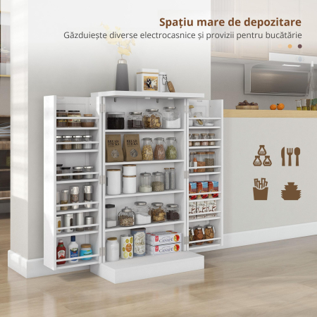 Dulap Bucatarie Cu Usi Duble - 5 Niveluri & 12 Rafturi Spatioase [6]