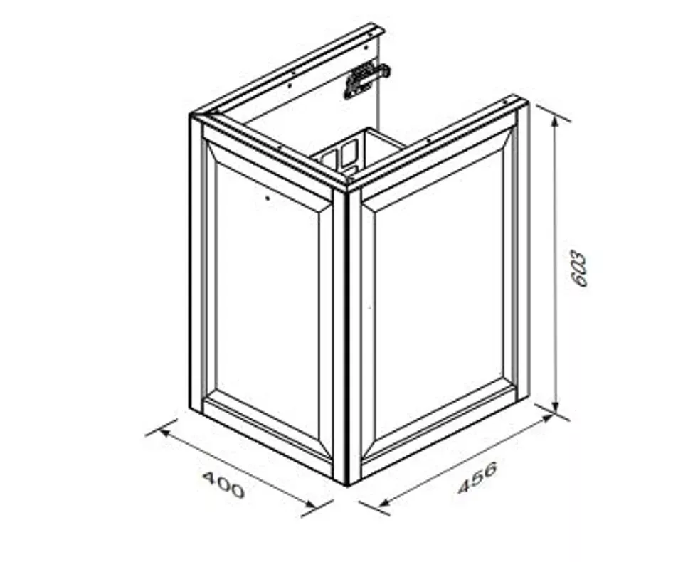 Dulap cabinet Oristo Montebianco, 40 x 46 x 60 cm, sertar, mat, bej, 47-SN1S-40-10 [1]