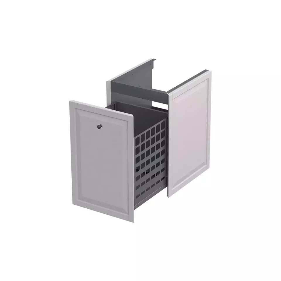 Mobilier pentru baie - Dulap cabinet Oristo Montebianco, 40 x 46 x 60 cm, sertar, mat, bej, 47-SN1S-40-10