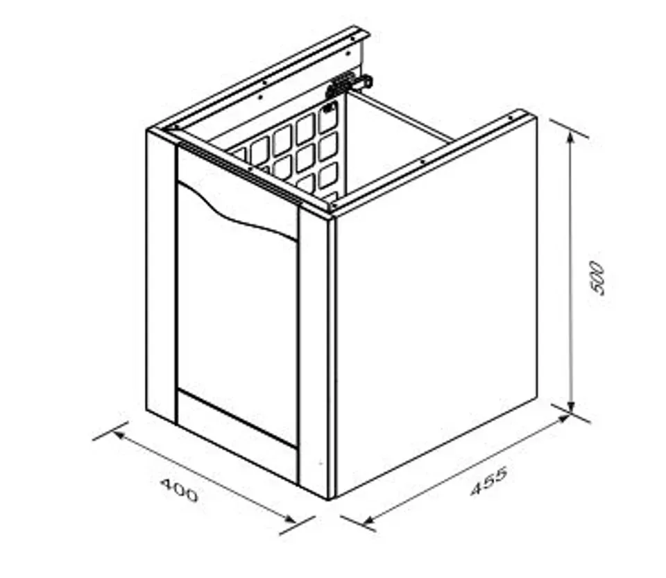 Dulap cabinet Oristo Siena, 40 x 45 x 50 cm, sertar, mat, alb, 49-SN1S-40-2 [2]