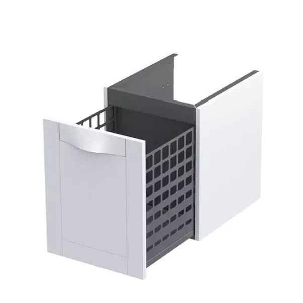 Mobilier pentru baie - Dulap cabinet Oristo Siena, 40 x 45 x 50 cm, sertar, mat, alb, 49-SN1S-40-2