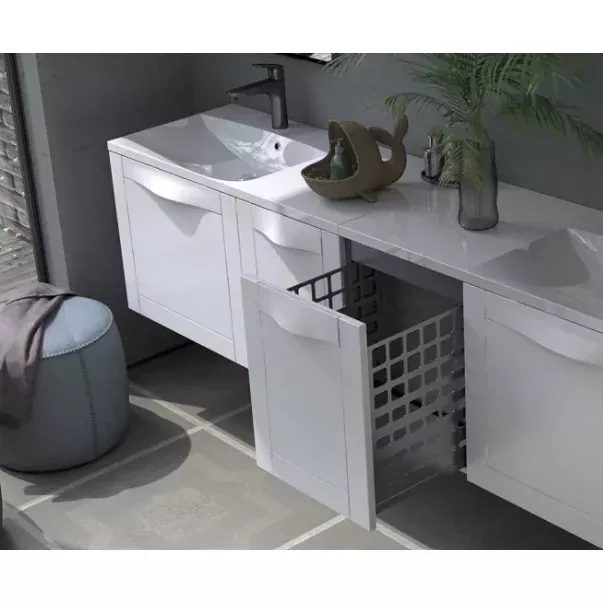 Dulap cabinet Oristo Siena, 40 x 45 x 50 cm, sertar, mat, alb, 49-SN1S-40-2 [1]