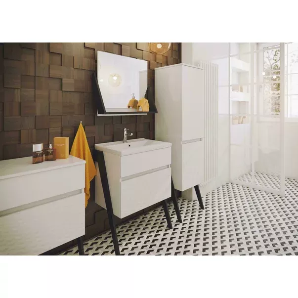 Dulap coloana Defra, 163 x 44 x 40 cm, usa, lucios, alb, 215-C-04007 [2]