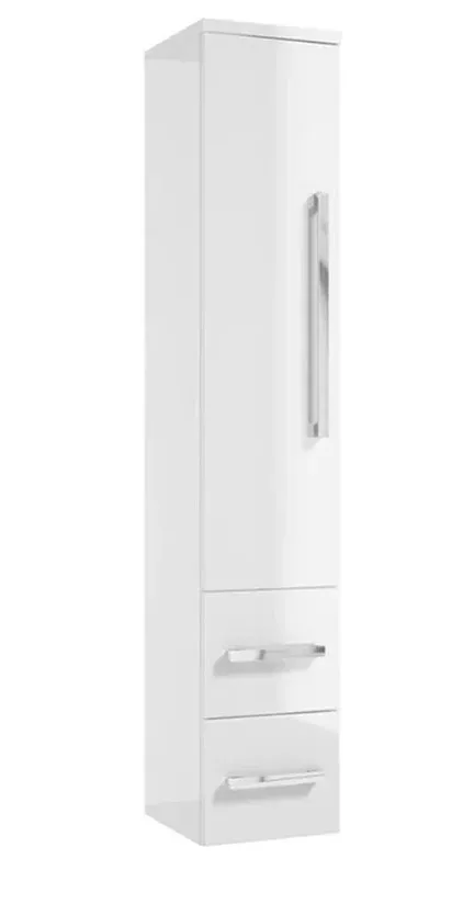 Mobilier pentru baie - Dulap coloana Defra Granada, 162 x 33 x 30, usa, sertar, lucios, alb, 167-C-03001