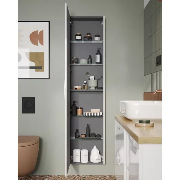 Dulap coloana Defra Isole, 170 x 42 x 17 cm, usa, mat, alb, 001-C-04203 [2]