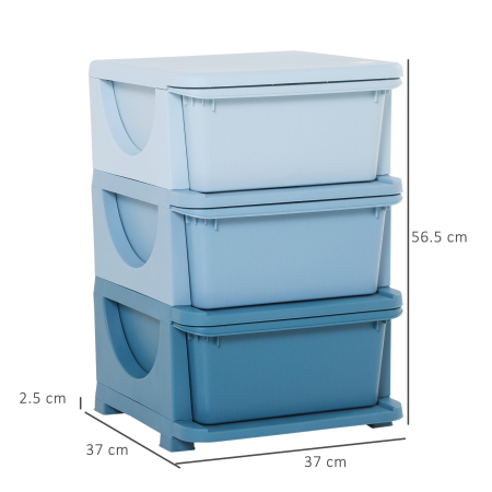  dulap cu 3 sertare, din plastic, 37x37x56.5 [2]