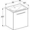 Dulap cu lavoar Geberit Selnova, 60 x 48 x 65 cm, usa, mat, maro, 501.255.00.1 [1]