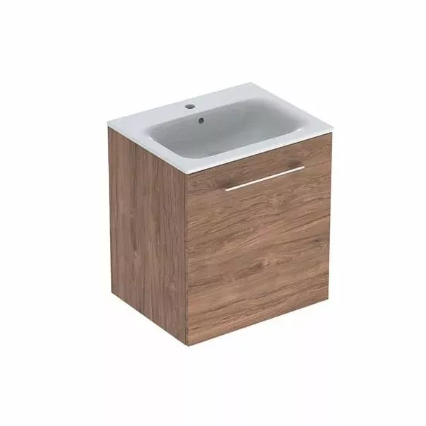 Baza lavoar - Dulap cu lavoar Geberit Selnova Square, suspendat, 60 x 50 x 65 cm, sertare, maro, 501.254.00.1