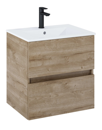 Baie - Dulap cu lavoar Roca A852503808, lavoar N-Cube, montaj pe perete, lavoar inclus, tip deschidere maner, tip maner cantuit