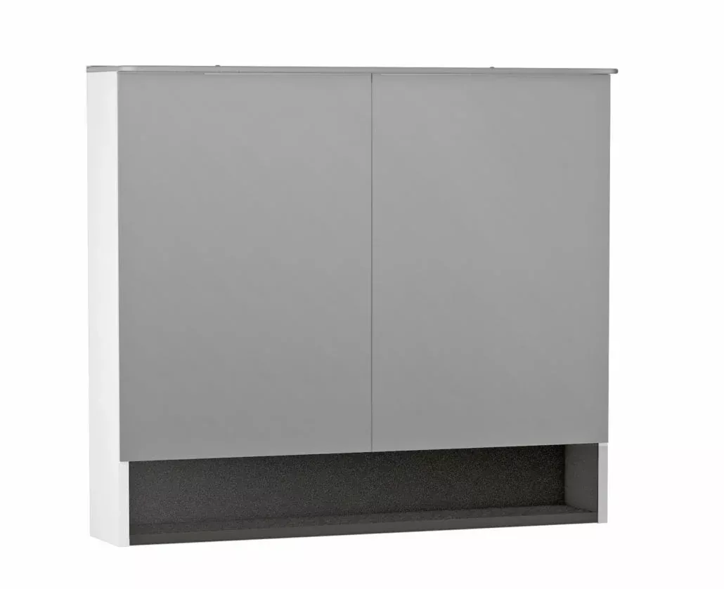 Mobilier pentru baie - Dulap cu oglinda Oristo Beryl, 80 x 71 x 15 cm, iluminare, mat, alb, 44-SGL2D-80-2