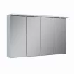 Mobilier pentru baie - Dulap cu oglinda Oristo Silver, 120 x 71 x 14 cm, iluminare, mat, alb, 33-SGLD-120-1