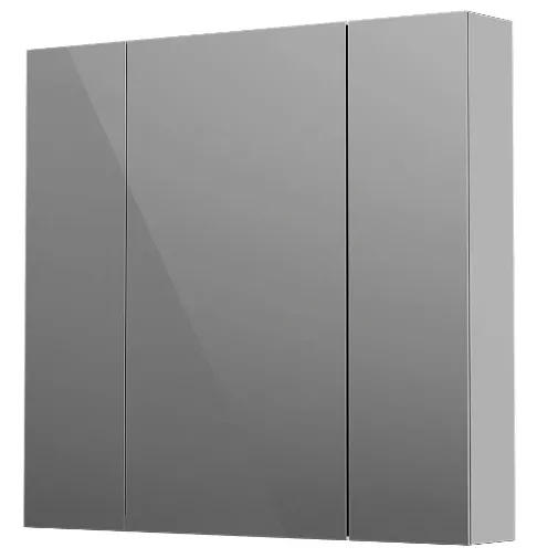 Mobilier pentru baie - Dulap cu oglinda Oriston Neo, 80 x 70 x 13.5 cm, mat, gri, 00-SGL3D-80-99