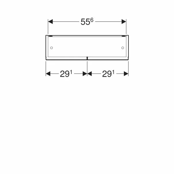 Dulap cu oglinda suspendat Geberit Selnova Square nuc 2 usi 59 cm [2]