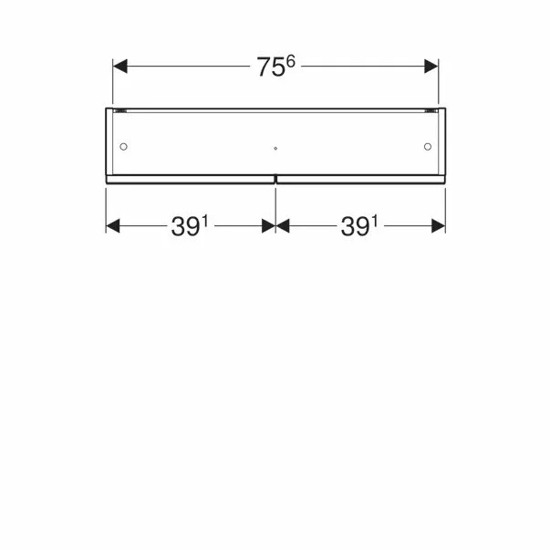 Dulap cu oglinda suspendat Geberit Selnova Square nuc 2 usi 79 cm [5]