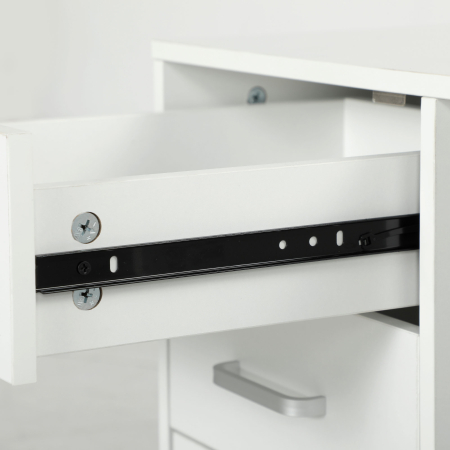  Dulap cu Sertare pentru Birou, Suport pentru Documente cu 3 Sertare cu incuietoare si Chei, 60x40x56 cm, Alb [8]