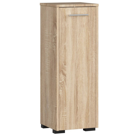 Mobilier pentru baie - Dulap de baie tip baza, cu usa reversibila si raft interior, PAL 16 mm, 30x30x85 cm, stejar sonoma