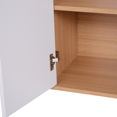  Dulap de Perete 2 Usi - Lemn cu Rafturi Reglabile 80×32×90,5 cm [7]